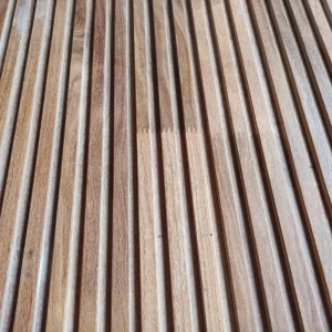 Revestimento Painel Ripado 1,5 x 1,0 -  Cumarú  Champanhe Cerne Extra( Valor m²)