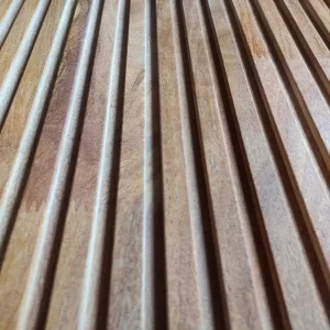 Revestimento Painel Ripado 1,5 x 1,0 -  Cumarú  Champanhe Cerne Extra( Valor m²)
