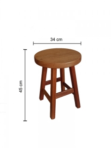 Banqueta Baixa alt.45 cm em Madeira Maciça