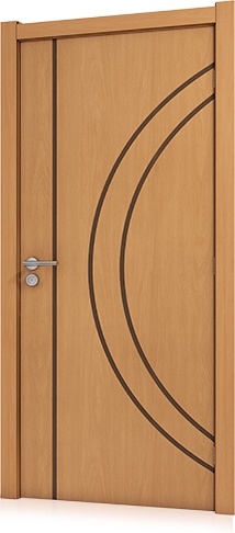 Folha de Porta  Frisada Semi-Sólida 2,10x0,80       