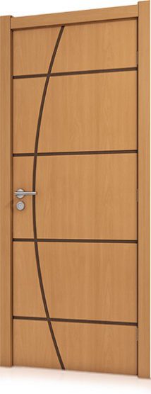Folha de Porta  Frisada Sólida 2,10x0,80 